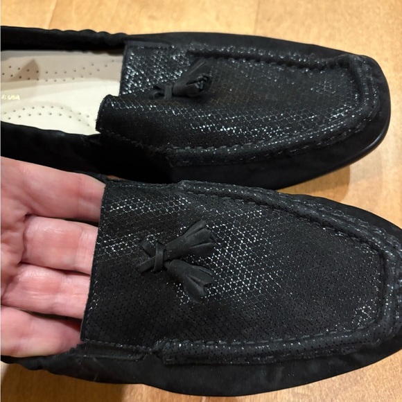 SAS Hope Onyx loafers shoes suede leather 10N black - Picture 6 of 8